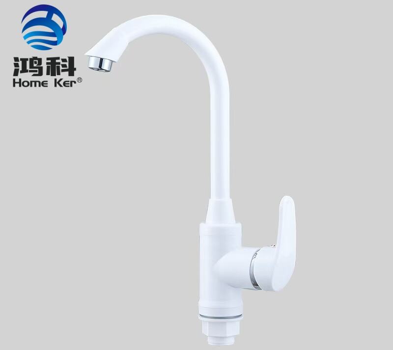 POM Plastik na Single-Hole Sharp Tee Single Malamig na Tubig Quick-Open Faucet para sa Paggamit sa Kusina