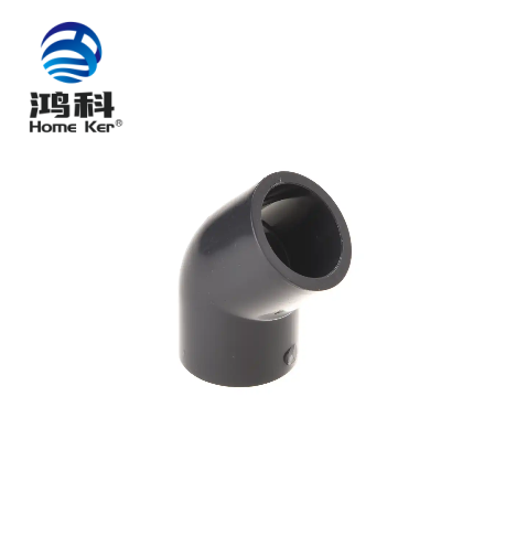 HongKe PVC SCH80 ASTM D2467 45 Degrees Elbow Pipe Fitting Dark Grey Reliable Quality