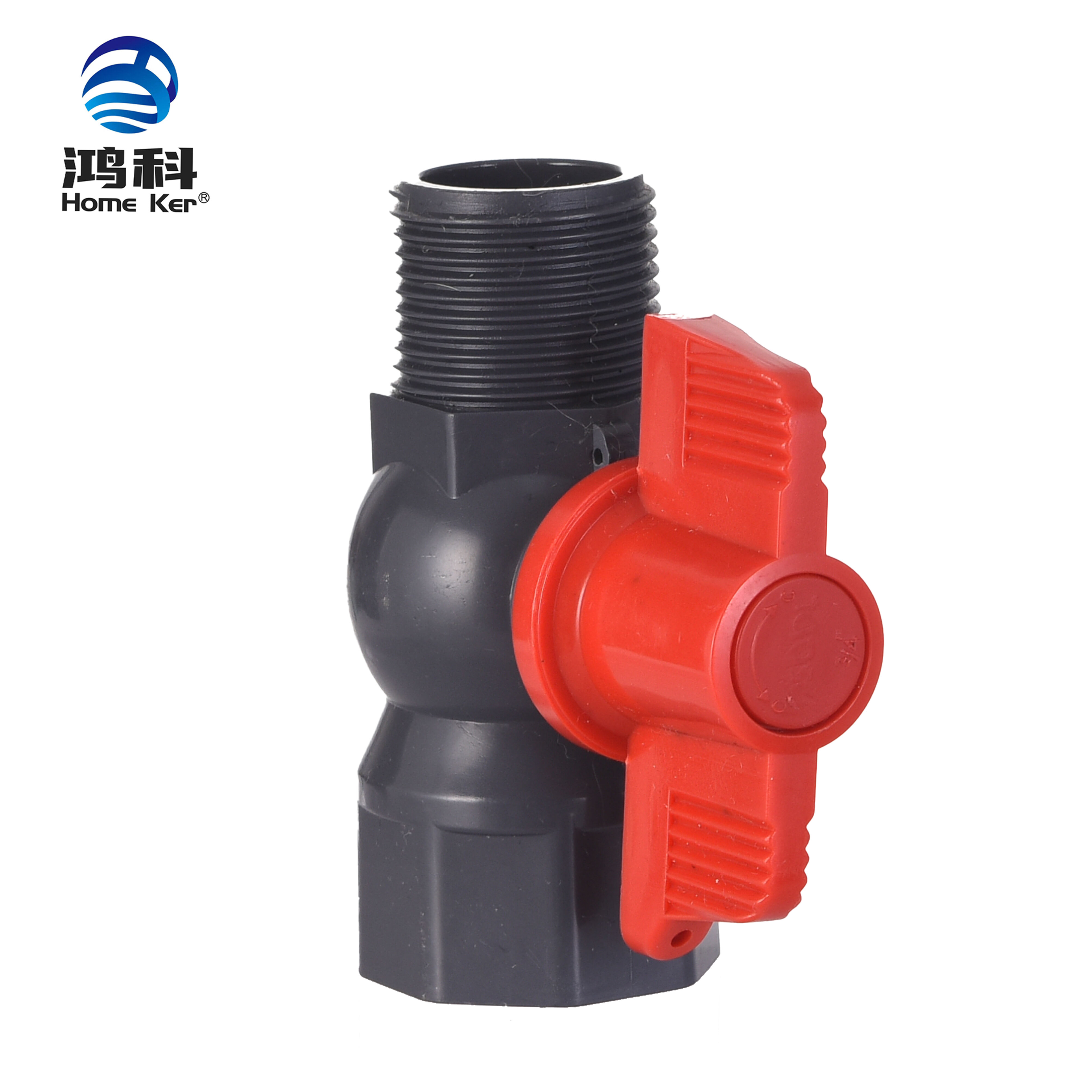 Octagonal Ball Valve with Internal and External Wire Manual Stop Structure for High Temperature Water Media OEM Customizable