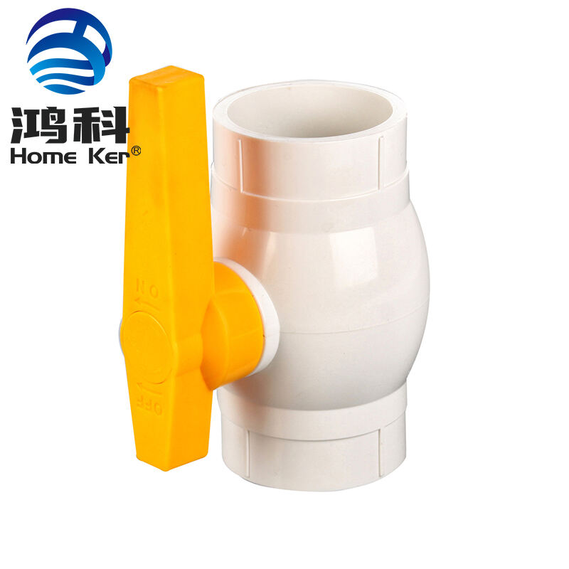 PVC Ball Valve Hongke Yellow Handle OEM Support 1/2