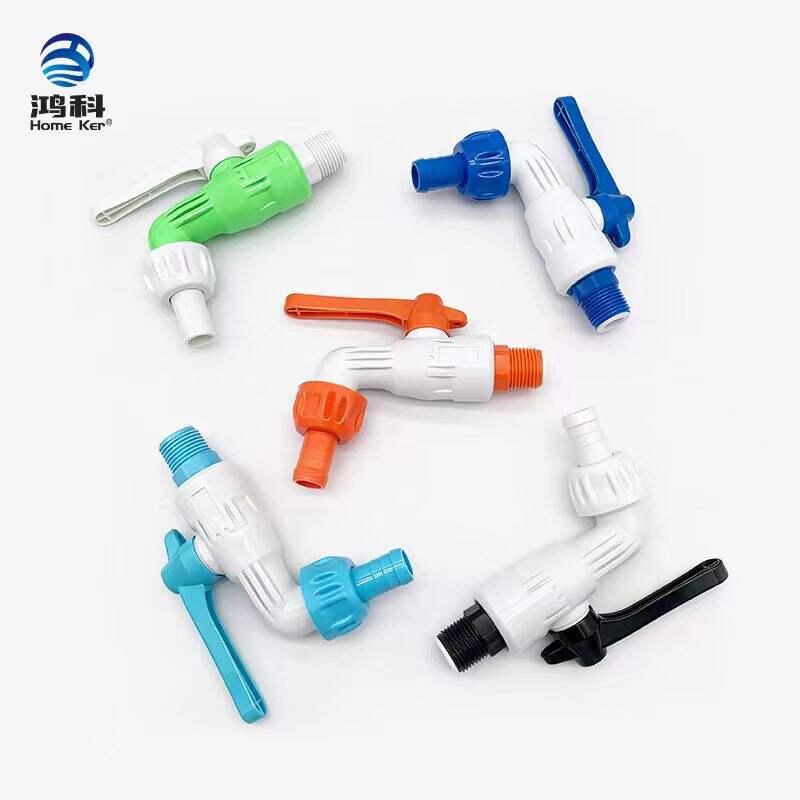 ก๊อกน้ำพลาสติกพร้อมหัวฉีด คุณภาพสูง ขนาด 1/2 นิ้ว สามารถกำหนดสีได้