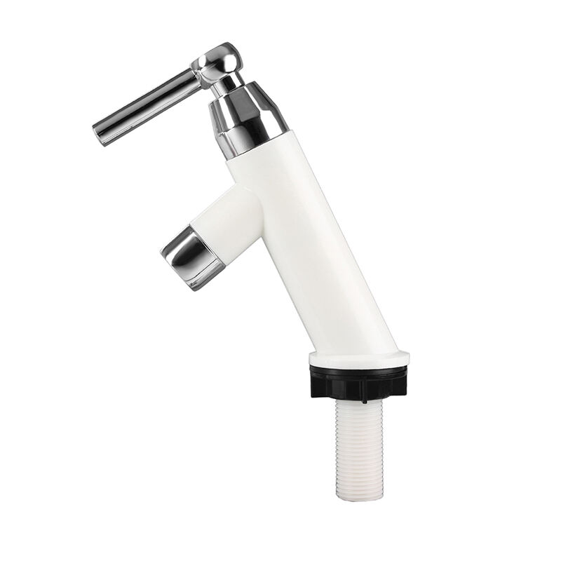 HongKe  White Pillar Cock Wholesale Kitchen Sink Single Pillar Mounted