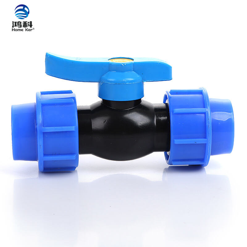 High Quality Air Actuator Double Union PVC Plastic 2 Ways Pneumatic Control Ball Valve