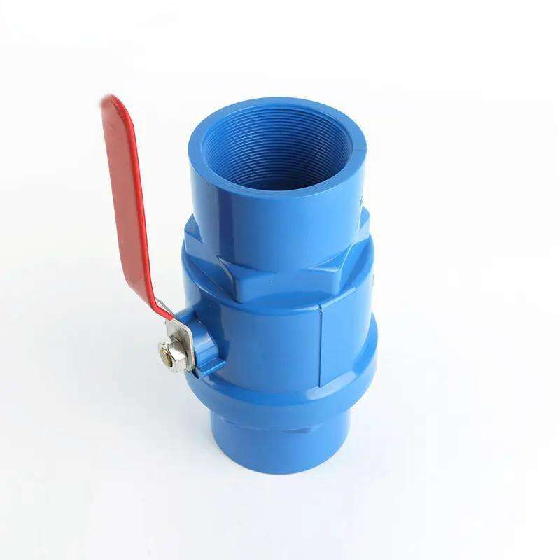 2PCS S.S Handle Ball Valve with PVC Body