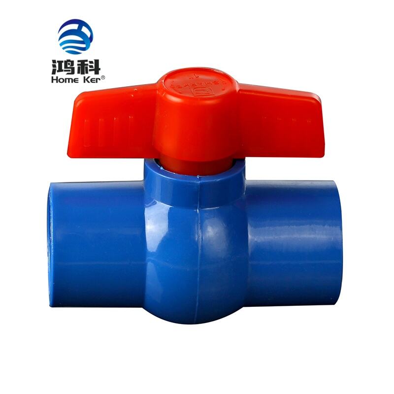 PVC Plastic Ball Valve pẹlu PP/UPVC Imudani Pneumatic Iṣakoso fun Gas Gbogbogbo Ohun elo OEM asefara