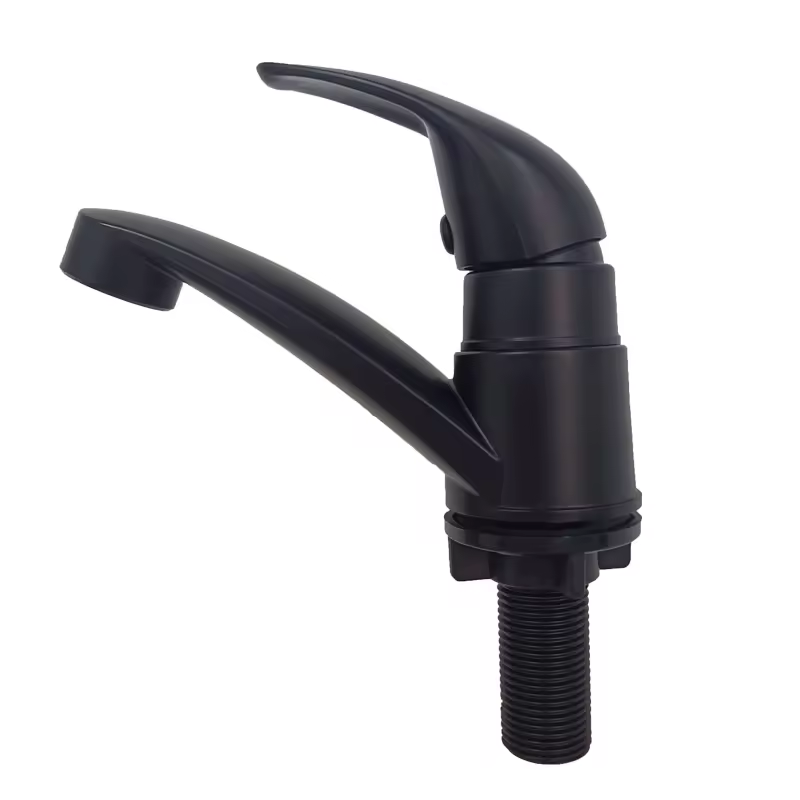 Faucet Baskom Bilik Mandi Berbilang Pemandangan Popular Single Cold Black Water Tap ABS