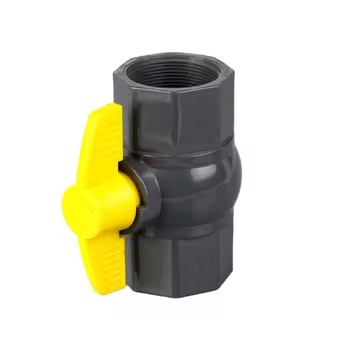 HongKe Yellow Handle PVC Octagonal Ball Valve Easy Water Flow Control