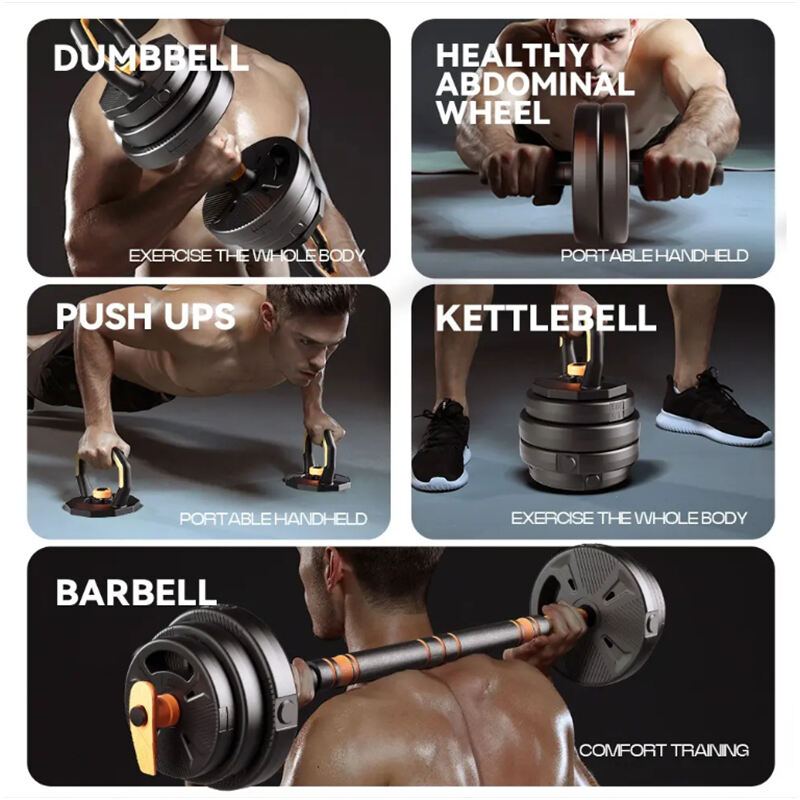 Dumbbell Barbell Kettlebell Set 5-in-1 Free weights body building custom logo 10-40kg adjustable weights dumbbell sets