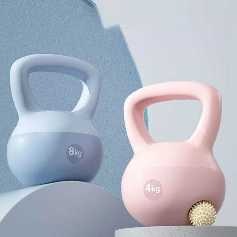 New hot sale home fitness body building anti slip PVC soft kettle bell for women