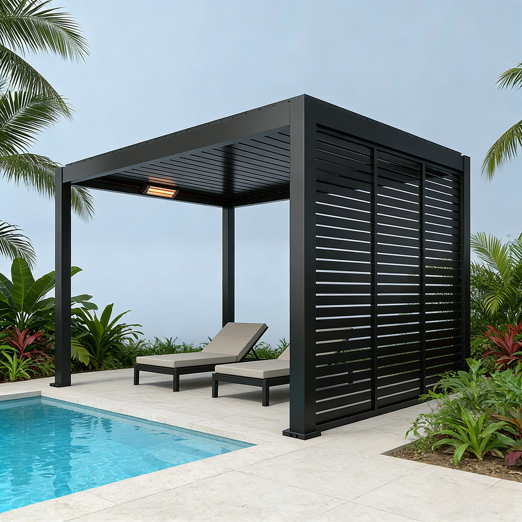 Pergola Heater Outdoor Patio Heater Electric Infrared Warmer Thermostat