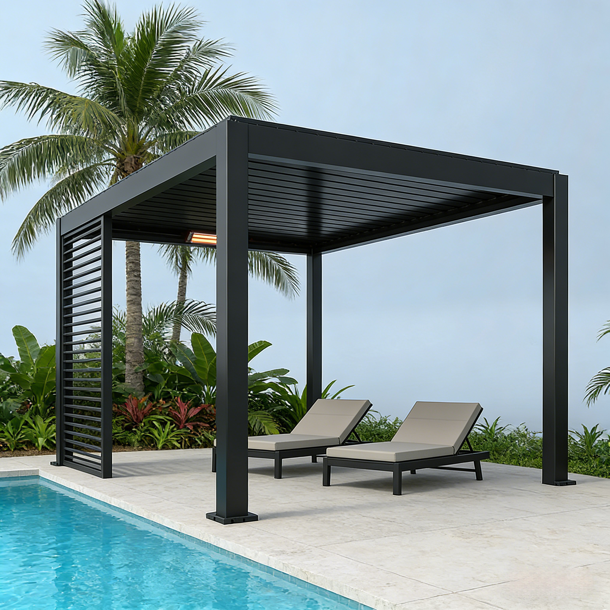 Pergola Heater Outdoor Patio Heater Electric Infrared Warmer Thermostat