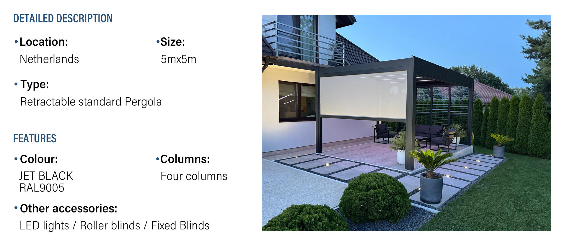 The Dutch client's leisure house pergola