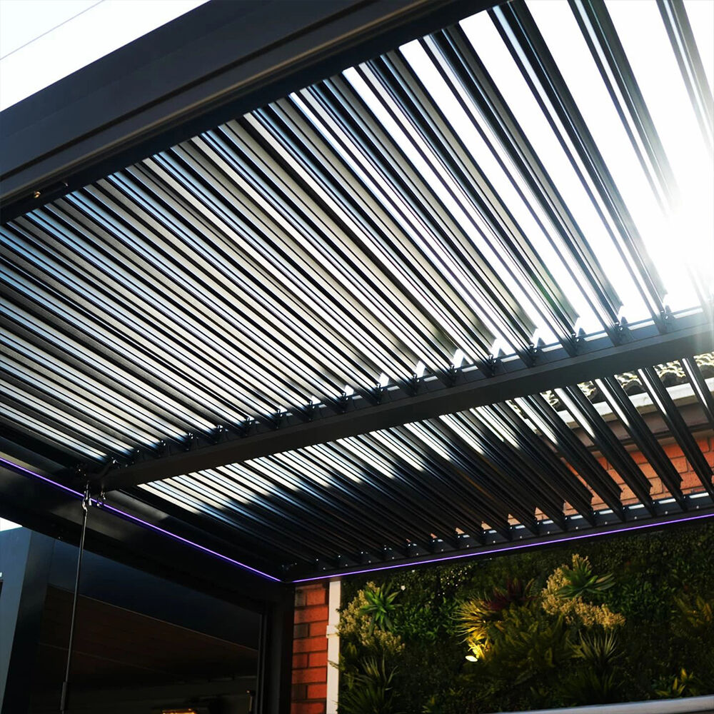 Customizable Motorized Bioclimatic Aluminum Louvered Standard Pergola Automatic Patio Backyard Gazebo & Pavilion