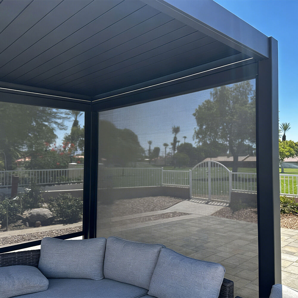 Windproof & Waterproof Sunshade Curtain blinds for Aluminum Pergola