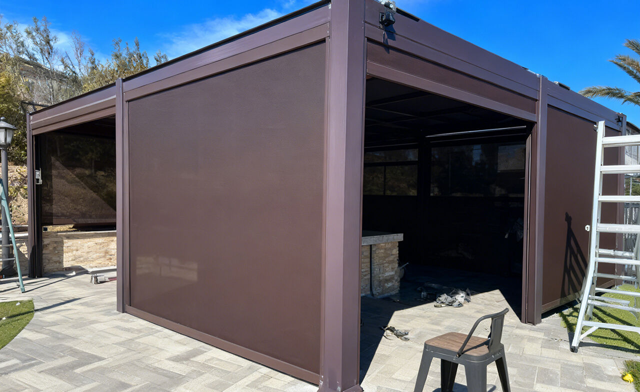 The barbecue and leisure pergola for American customers