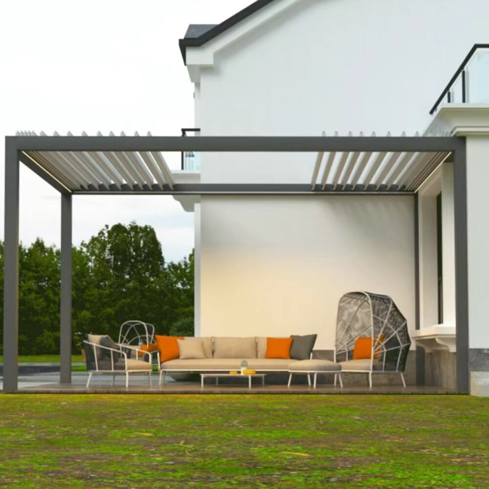 Easy Operate Retractable Reversible Pergola Ideal for Modern Outdoor Spaces