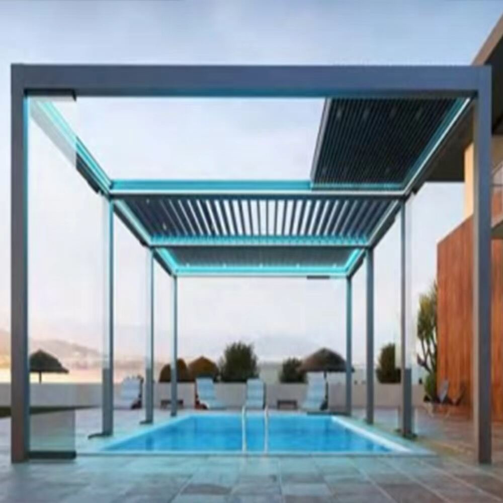 Easy Operate Retractable Reversible Pergola Ideal for Modern Outdoor Spaces