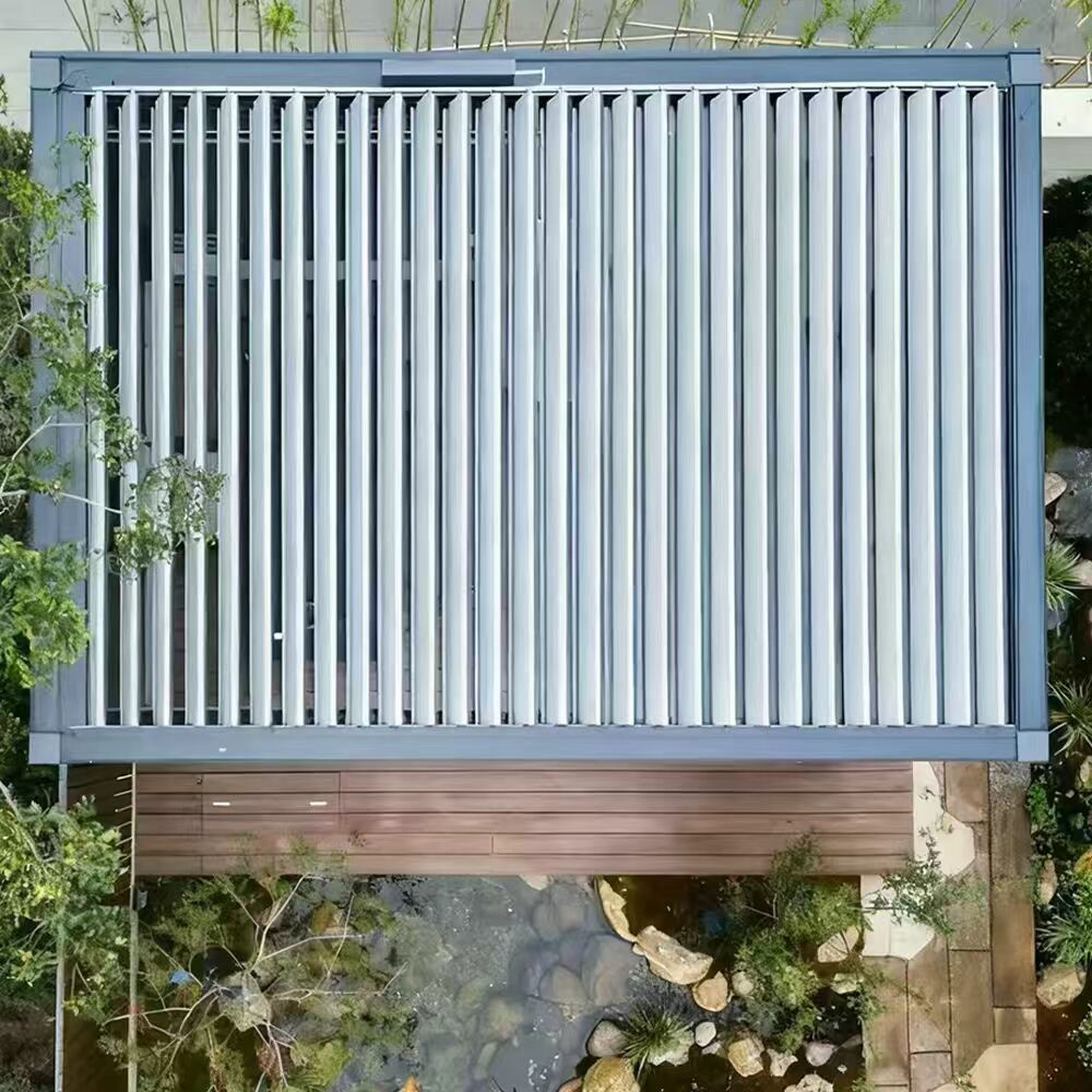 Electric Motorized Roof Screen Powder Coated Standard Pergola with Zip Screen for Outdoor Garden Easily Assembled for Backyard Use