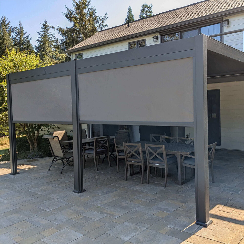 Windproof & Waterproof Sunshade Curtain blinds for Aluminum Pergola