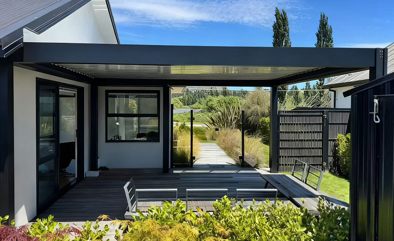 Heavy-Duty Pergola Creates Safe and Cozy Family Garden Space