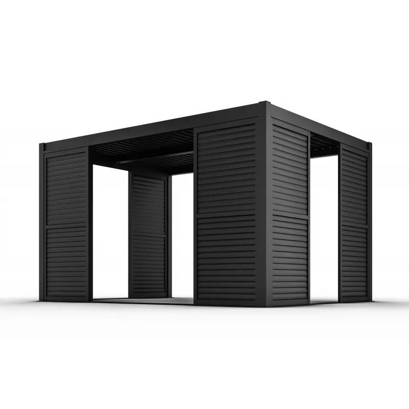 Aluminum Louver Doors with Sliding Rails for Outdoor Pergola