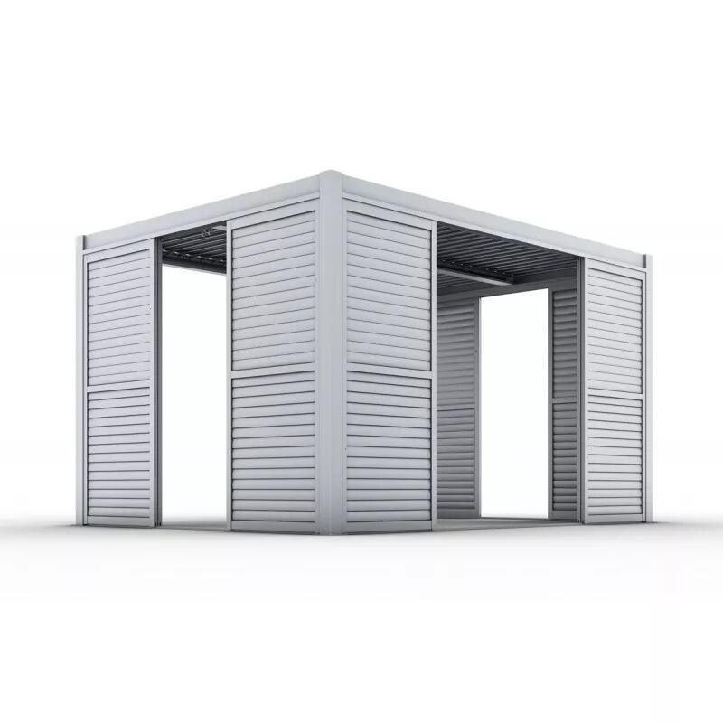 Aluminum Louver Doors with Sliding Rails for Outdoor Pergola