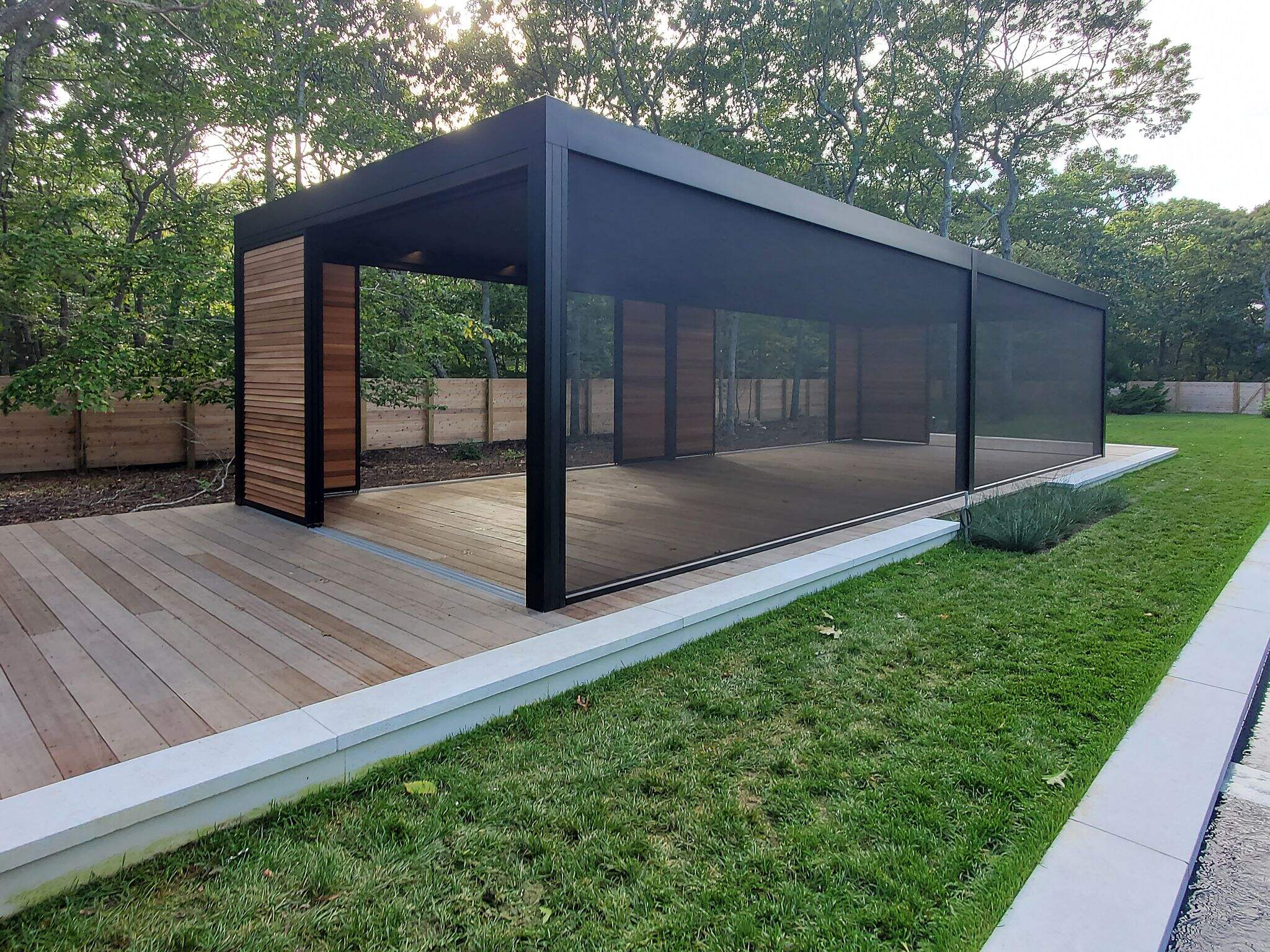 Windproof & Waterproof Sunshade Curtain blinds for Aluminum Pergola