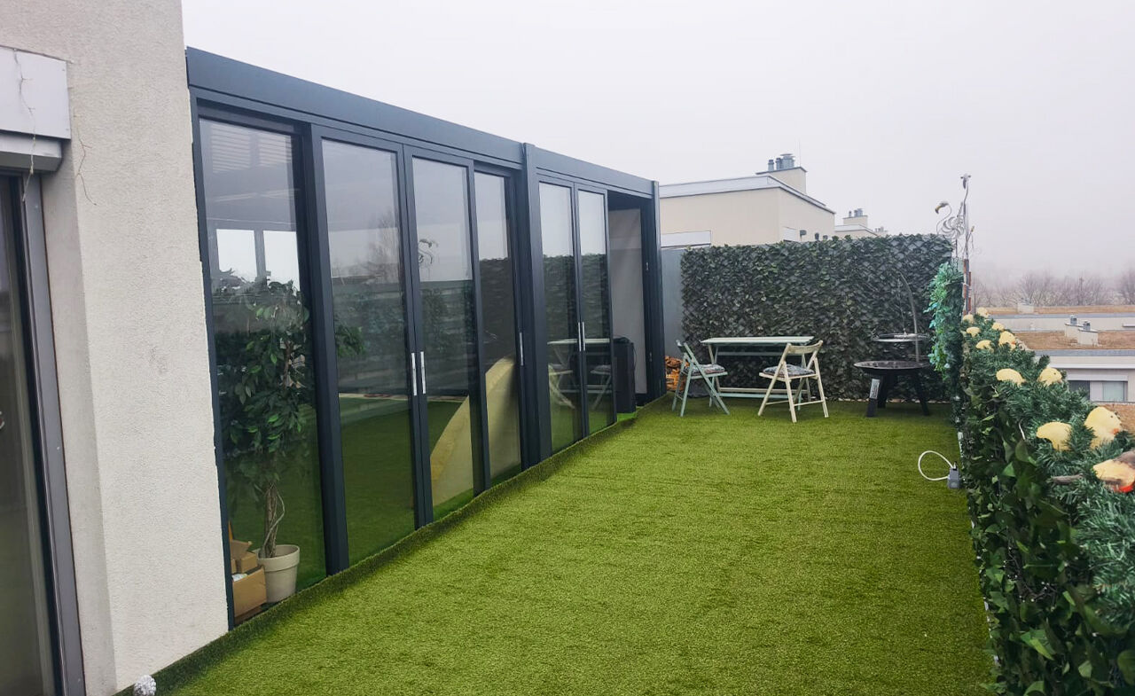 Austrian customers leisure space on the rooftop