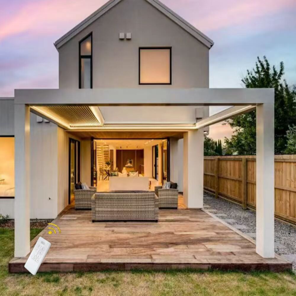Easy Operate Retractable Reversible Pergola Ideal for Modern Outdoor Spaces