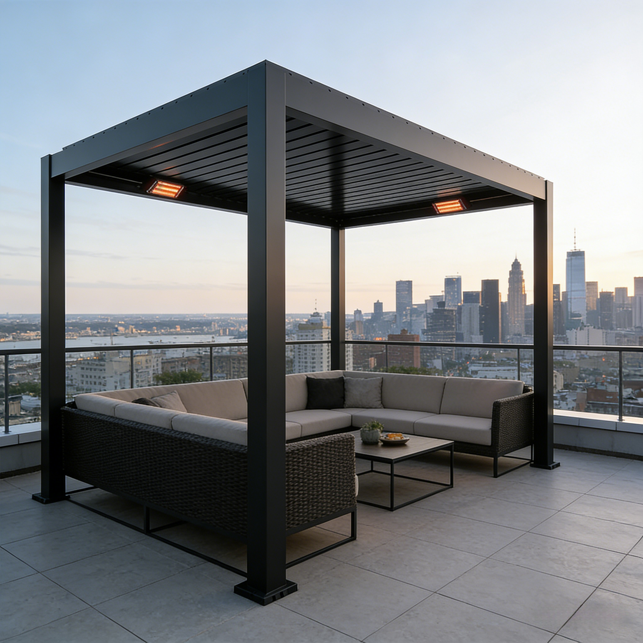 Pergola Heater Outdoor Patio Heater Electric Infrared Warmer Thermostat
