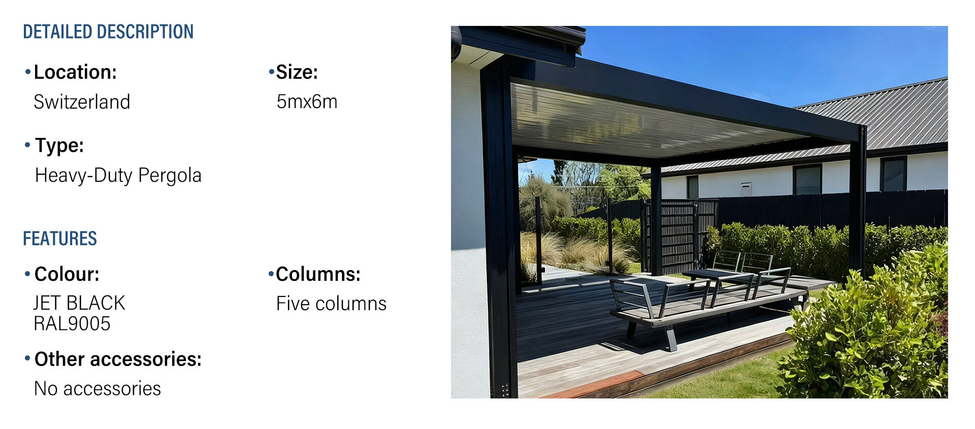 Heavy-Duty Pergola Creates Safe and Cozy Family Garden Space