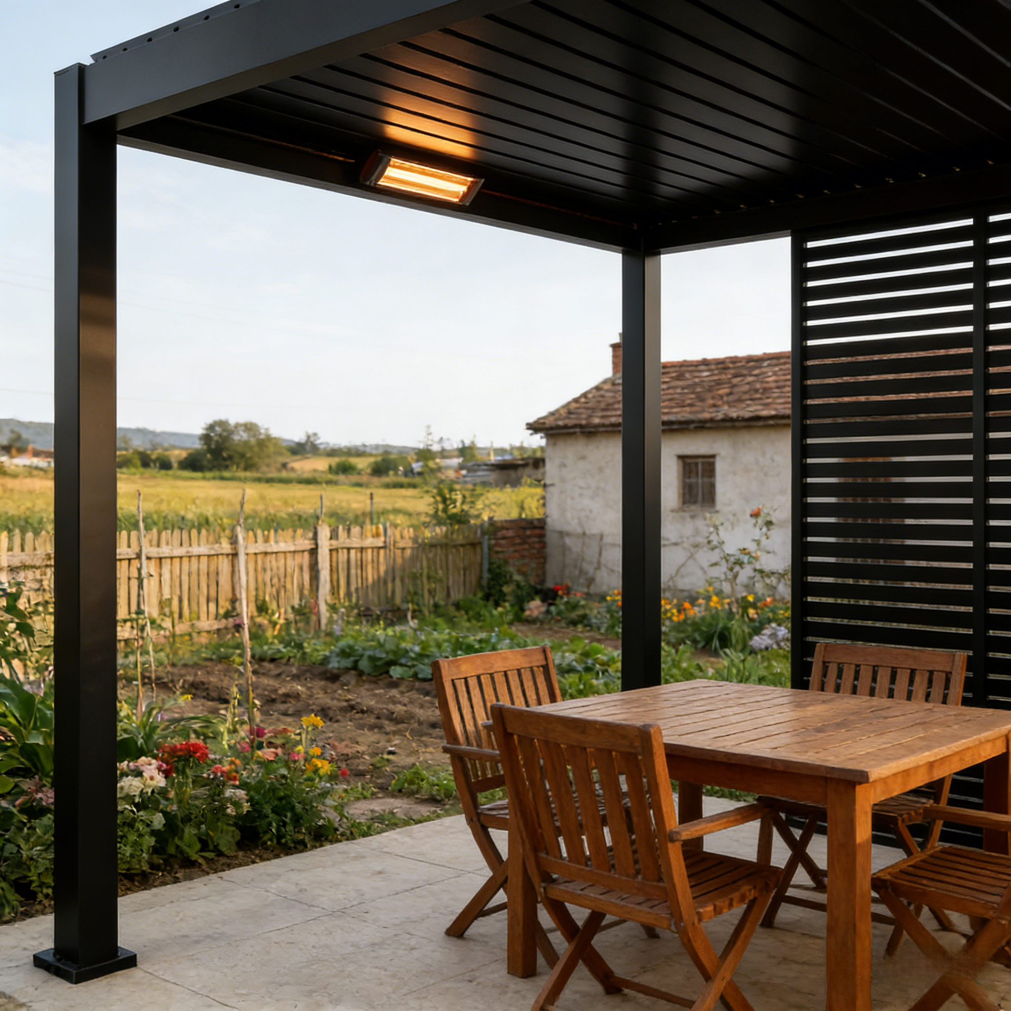 Pergola Heater Outdoor Patio Heater Electric Infrared Warmer Thermostat
