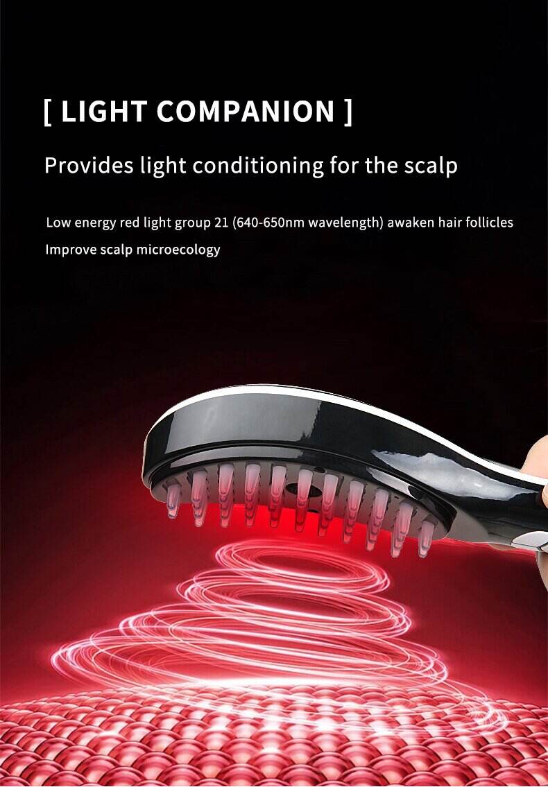 Led Therapy Vibration Hair Comb