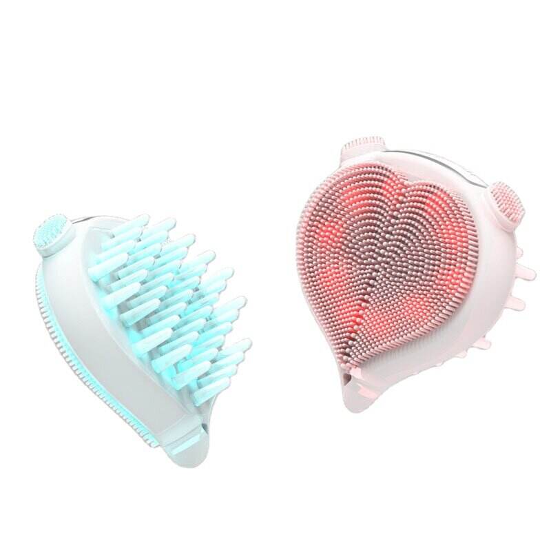 Silicone cleansing facial and Scalp masasge brush Magnetic Electric Silicone Face Cleansing Brush