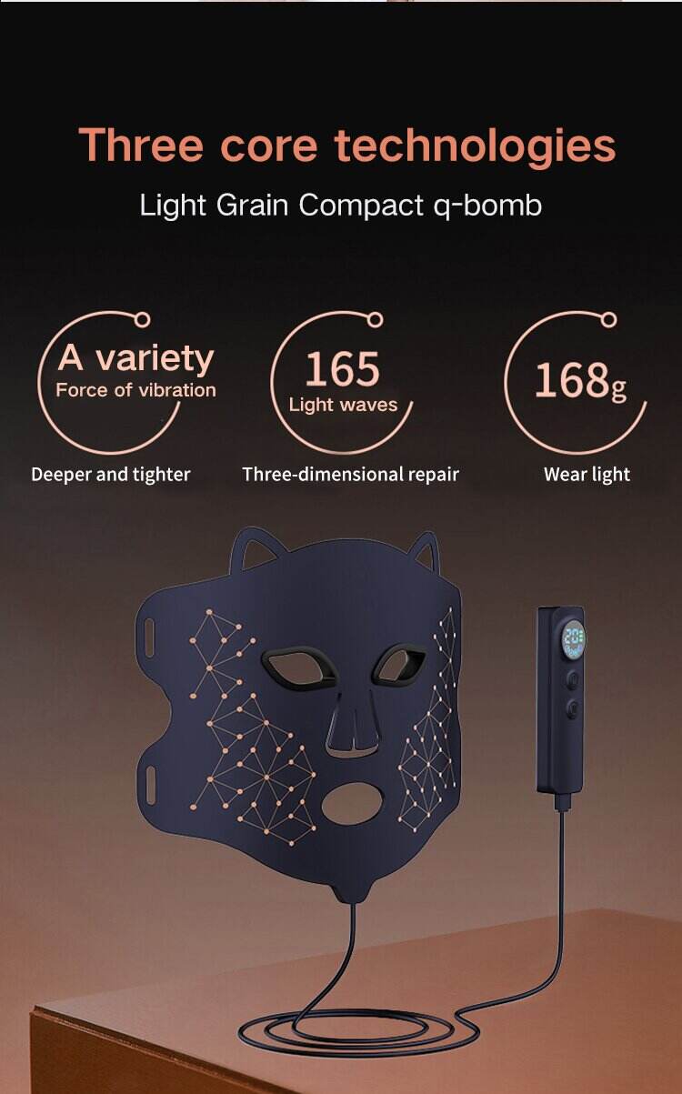 LED Silicone Face Mask and Neck Detail 