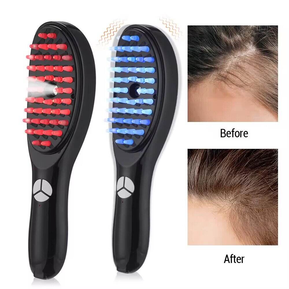 Hair Growth Scalp Care Electric Massage Comb Led Therapy Vibration Hair Comb