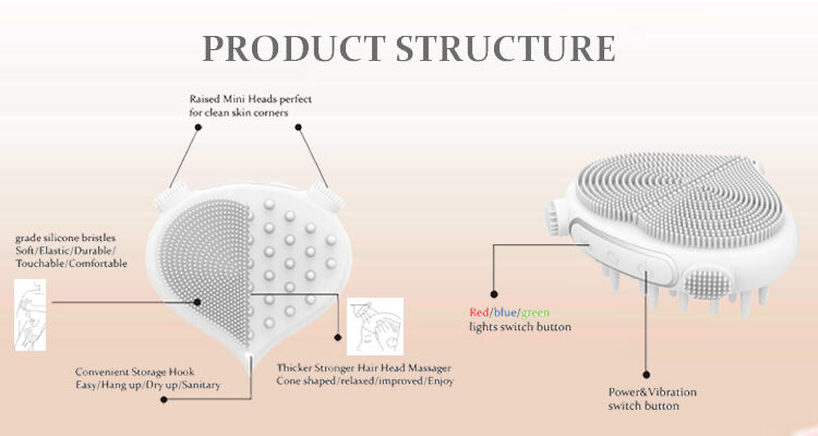 Silicone Cleansing Facial and Scalp Massage Brush details