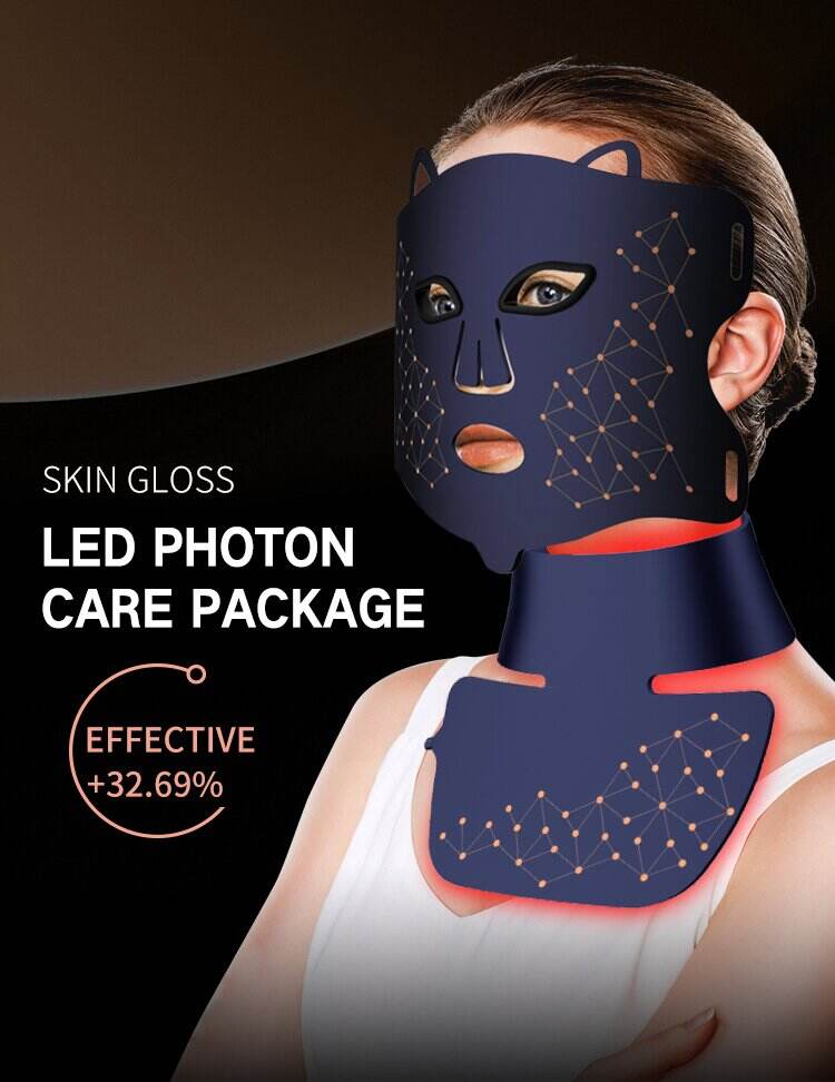 LED Silicone Face Mask and Neck Detail 