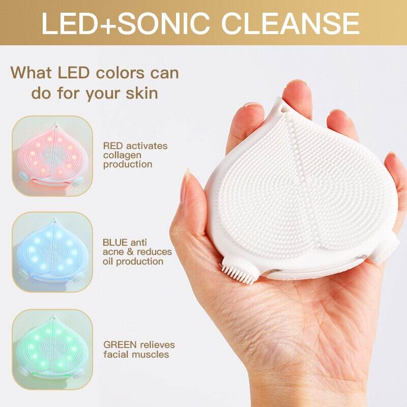 Silicone cleansing facial and Scalp masasge brush Magnetic Electric Silicone Face Cleansing Brush