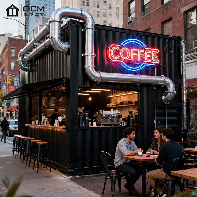 OCM 20フィートシャッピングコンテナホーム：カフェ・小売拠点向けモジュラー式ポップアップコーヒーショップ／小売用コンテナ