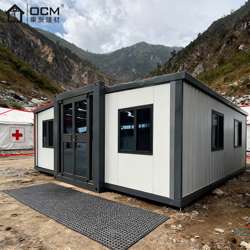 OCM 40フィート拡張式ライブ・ワークコンテナホーム：リモートワーカーや小規模事業者向けの多目的プレファブ住宅