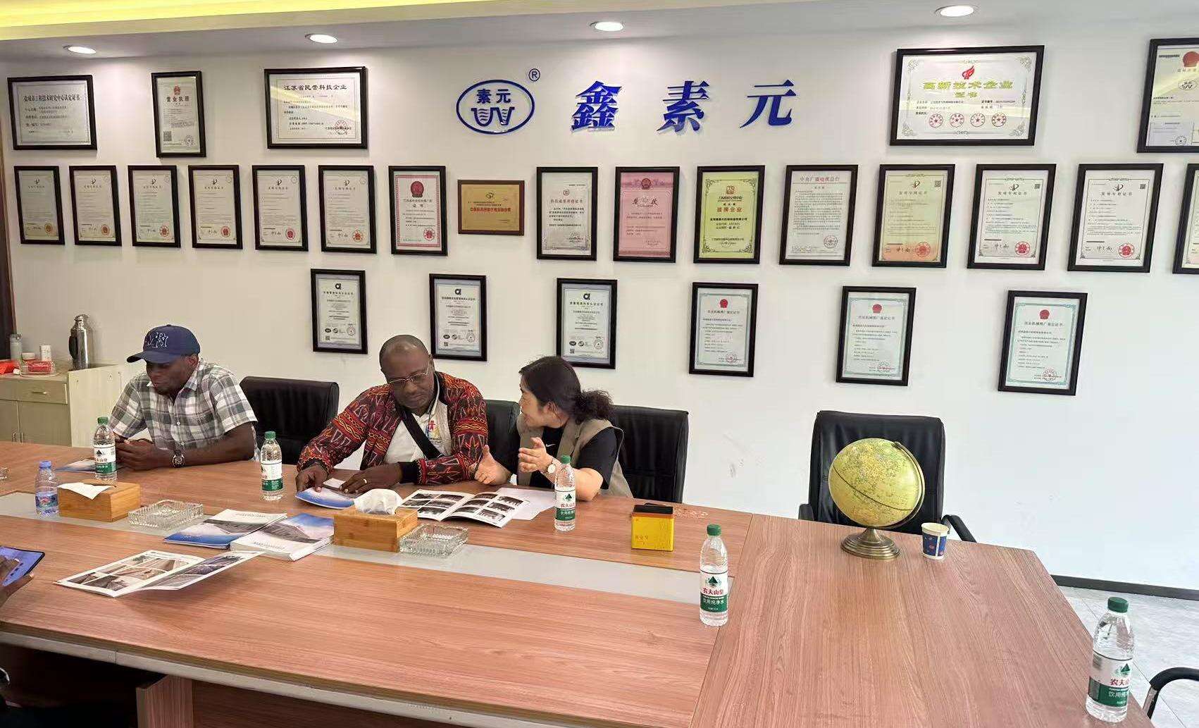 African Client Visits Our Factory and Signs Deal for Automatic Concrete Ditch Lining Machine