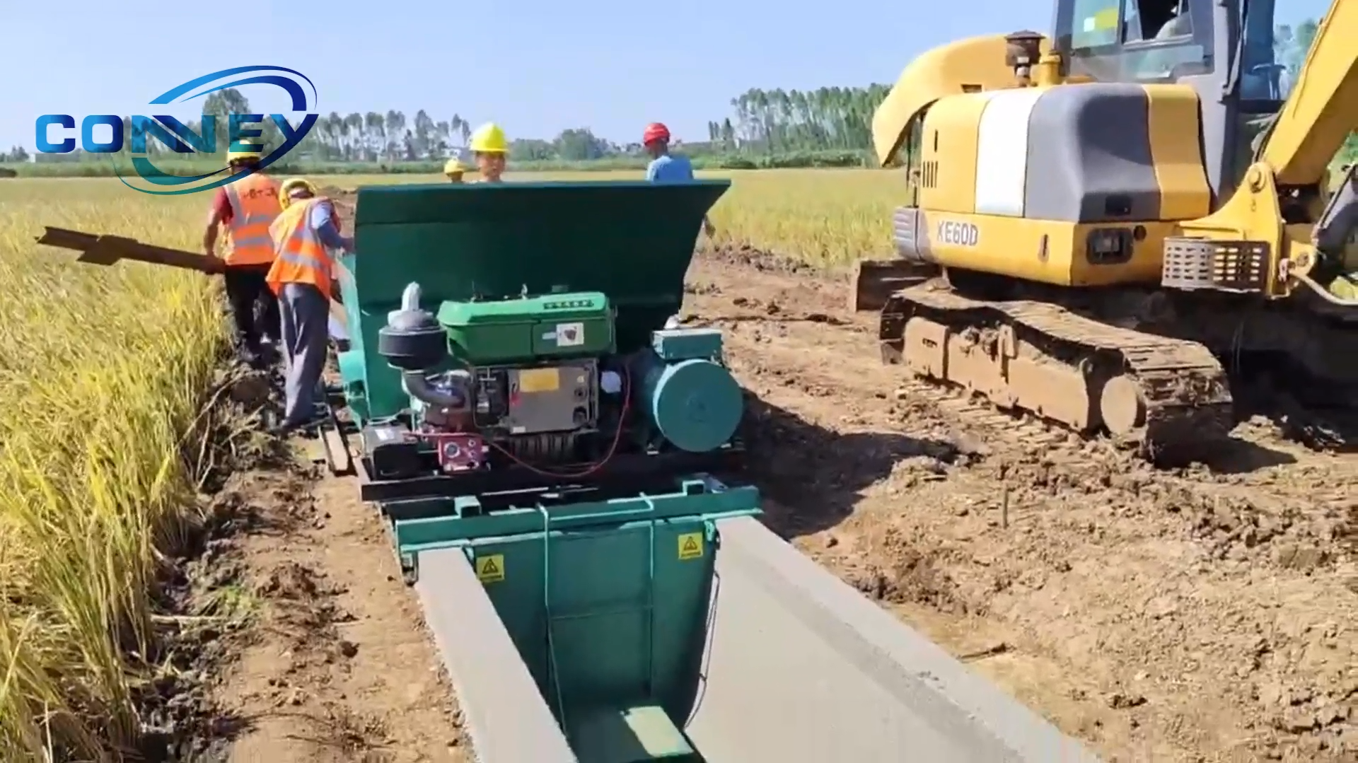U shape ditch forming machine