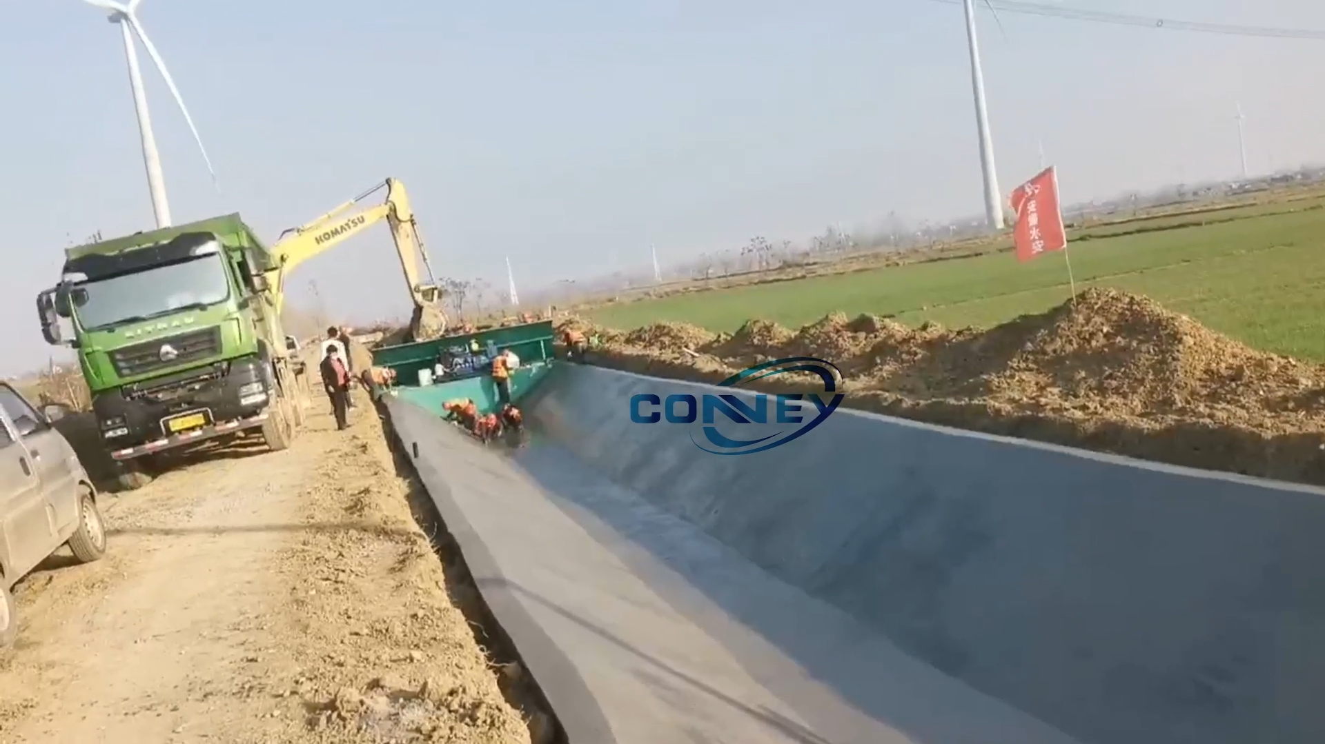 Road drain ditch forming machine