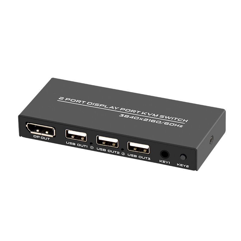 FJGEAR FJ-DK201 4K 2 in 1 out port DP KVM video Switch