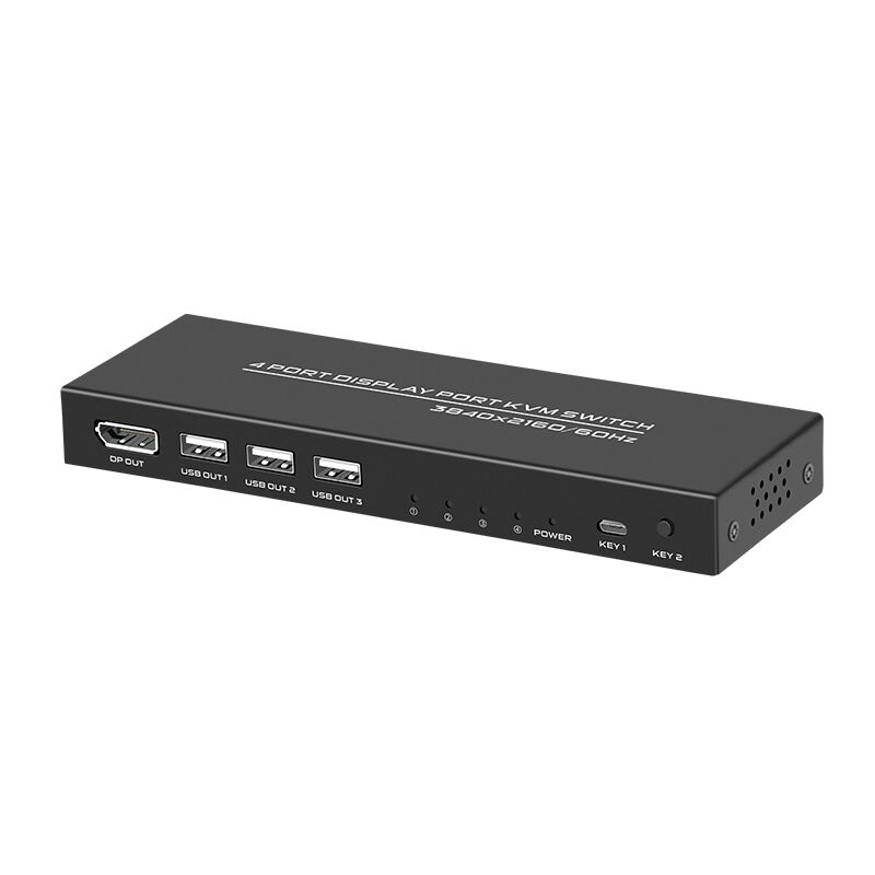 FJGEAR FJ-DK401 4K 4 in 1 out port DP KVM video Switch