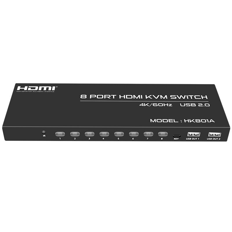 FJGEAR FJ-HK801A 8 in 1 out 8 port 3840*2160@60Hz HDMI KVM Switch