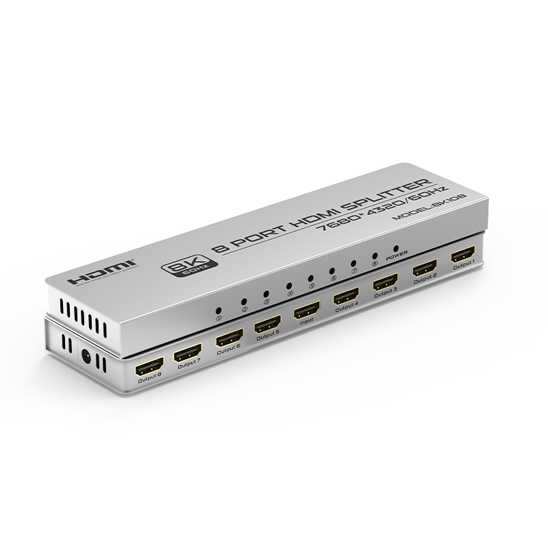 8.FJ-8K108 8K 8 Port HDMI Splitter