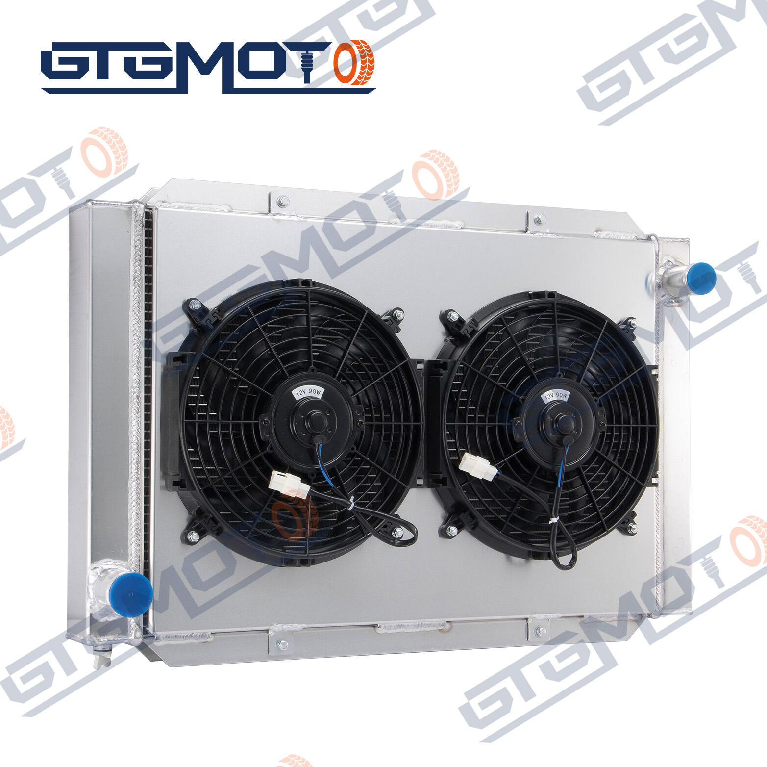 GTGMOTO Penyejuk Untuk Ford Expedition F150 F250 2004-2008 4.2L 4.6L 5.4L Aluminum