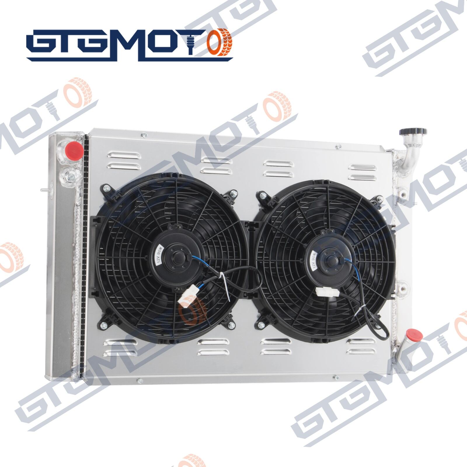 GTGMOTO 2 Sıralı Alüminyum Radyatör Fan ve Röle ile Nissan Navara D40 Pathfinder R51 YD25 2005-2012